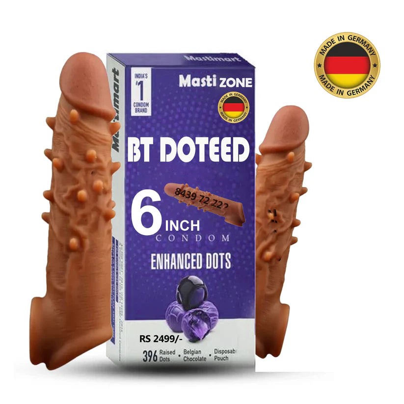 6 Inch BT Doteed Condom with Realistic Texture Sensual Experience